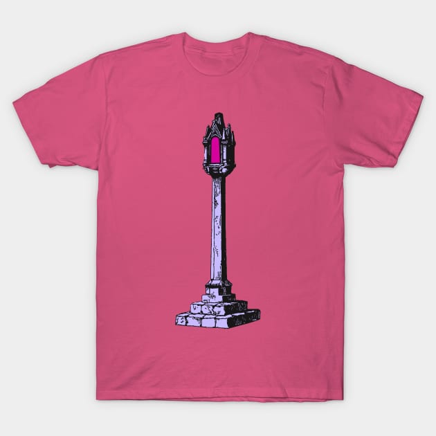 Old street lamp wayside shrine T-Shirt by Creative Art Store